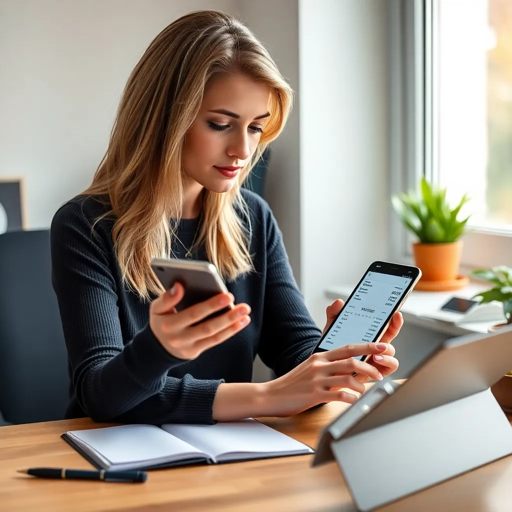 Tablet met financieel dashboard en investeringsgrafieken