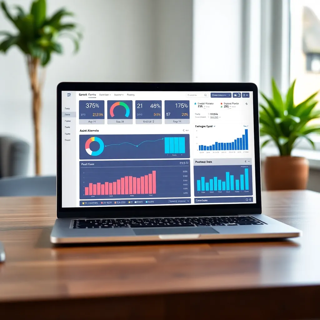 Persoon die financiën beheert op laptop en tablet